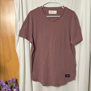 Abercrombie & Fitch Men's Mauve Soft A&F Tee Size Large